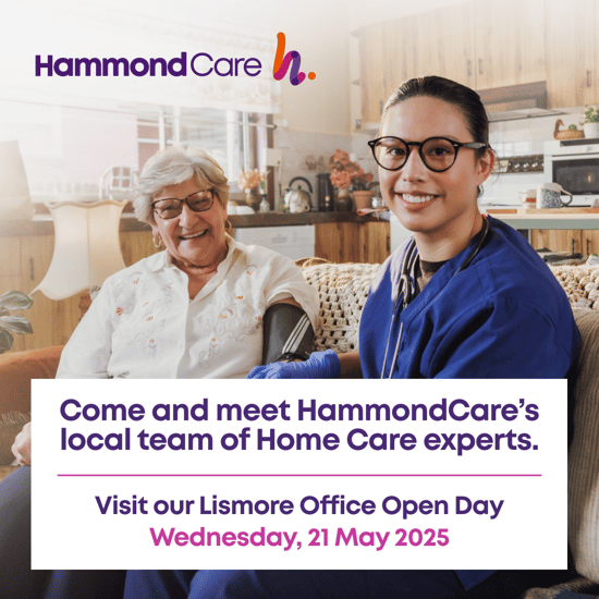 A HammondCare team member provides home care in Lismore.