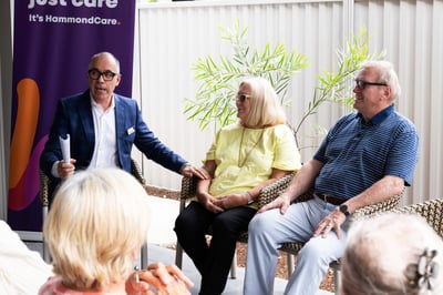 Andrew Thorburn (left) with Anne and John Berne