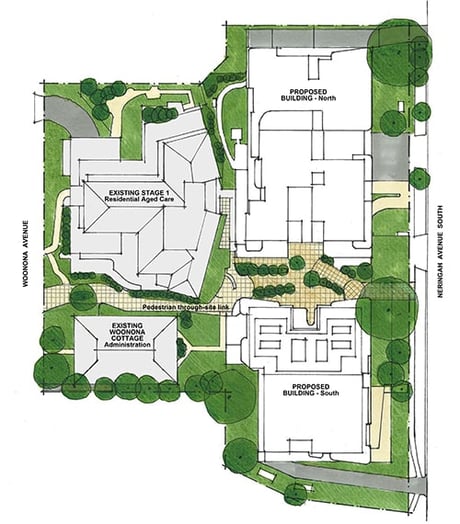 Wahroonga Stage 2 overall site plan artist's blueprint