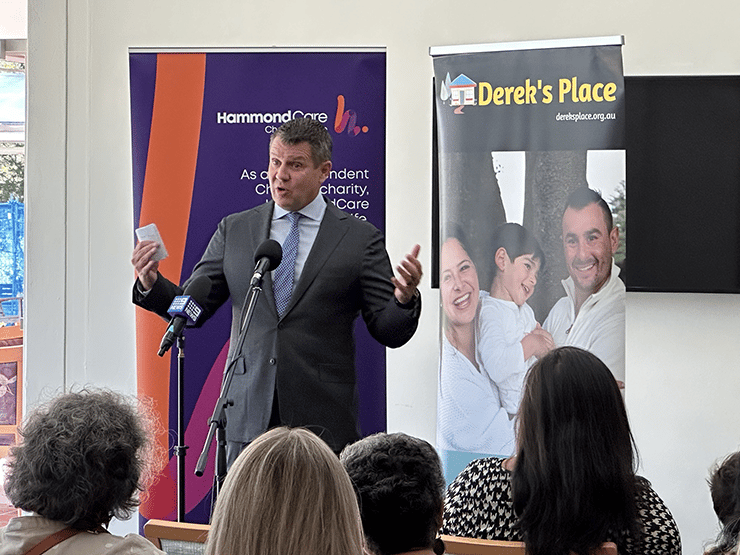 HammondCare CEO at the Derek's Place partnership launch