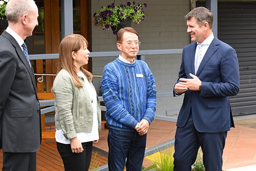 From left, Bay Warburton, Kazu Murai, Seiji Murai and Mike Baird