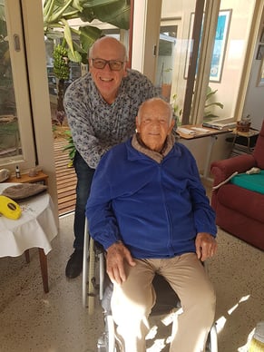 Frank Mawer with son Brian