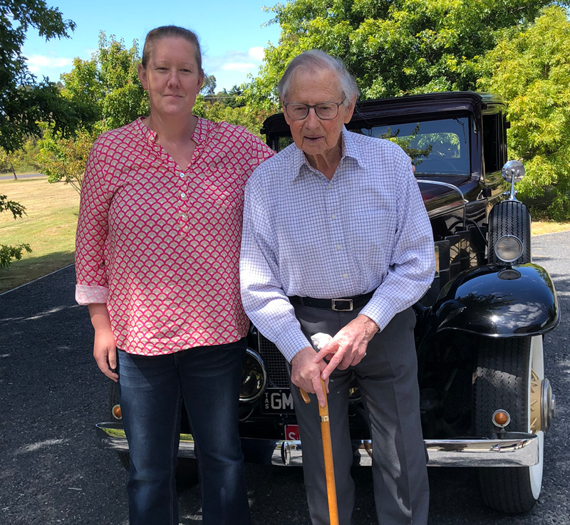 Caroline and her grandfather 