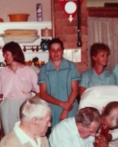 Margaret Archer (centre of picture) in her first years at Scone District Nursing Home