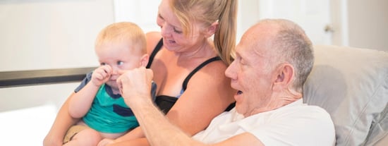 A woman an her child visit the Northern Beaches Palliative Care service at Mona Vale Hospital.