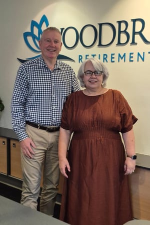 Woodbridge CEO Paul Thorne with Living Well Coordinator Liz Johnston