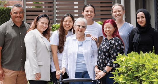 A HammondCare team member provides home care in Lismore.