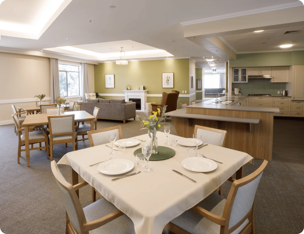 The dining room of a HammondCare residential home