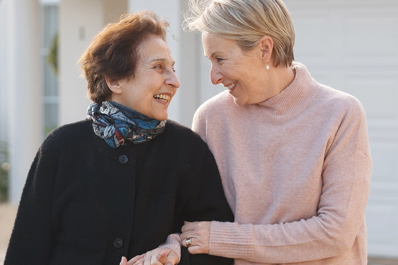 A HammondCare team member provides home care in Canberra.