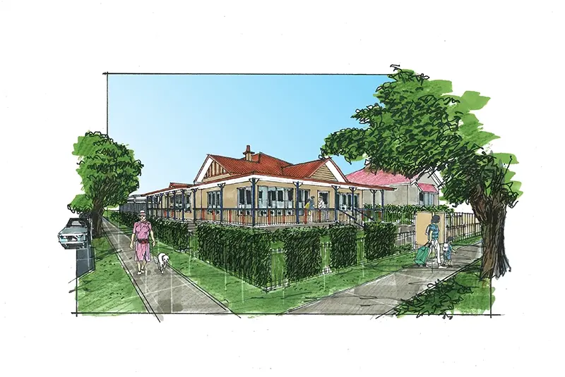Artist's impression of new Hamilton South respite cottage